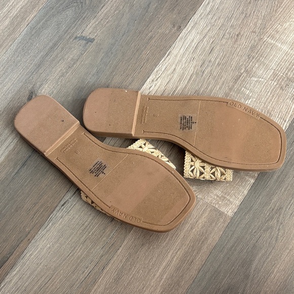 Old Navy Beige Woven Slide Sandals - Picture 3 of 3